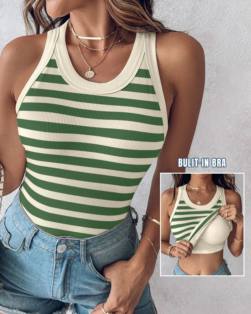 Women Built-in Bra Tank Tops - Image 12
